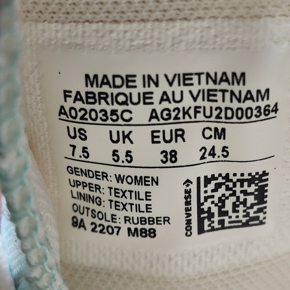 Converse CTAS HI All Star High Top Light Dew Blue Women Canvas Sneakers Size 7.5 - Picture 11 of 11